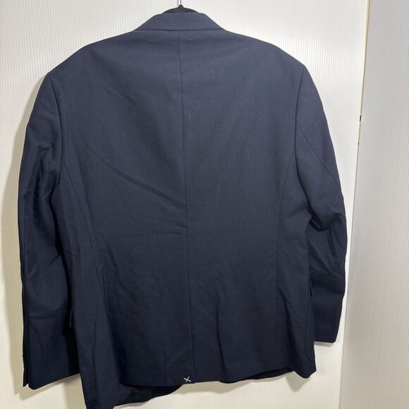 NWT New Louis Martin Wool‎ Blend Navy Blazer Men 44R Gold Shield Button Jacket - Picture 6 of 8